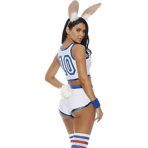 BUNNY Squad Space Jam NBA Sexy TV Movie Character Halloween Cosplay Costume NWT - Picture 6 of 6